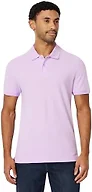 Amazon Essentials Men's Slim-Fit Short-Sleeve Cotton Pique Polo Shirt, Lavender, Small