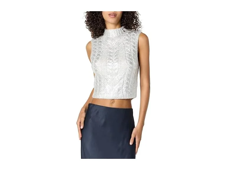 The Drop Women’s Skye Metallic Cropped Sweater