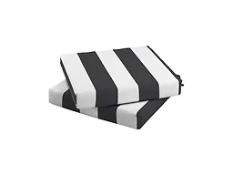 Set of 2 Chair Pad Cushion Bla