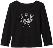 GAP Baby Girls Short Sleeve Graphic Tee True Black 18-24M