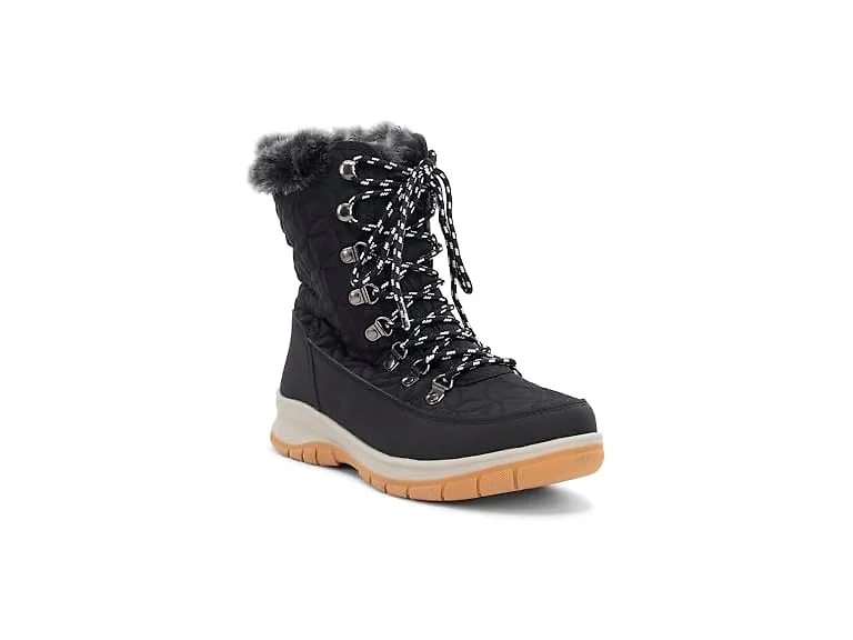 Chooka Womens Belltown Mid Faux Fur Cold Weather Boot