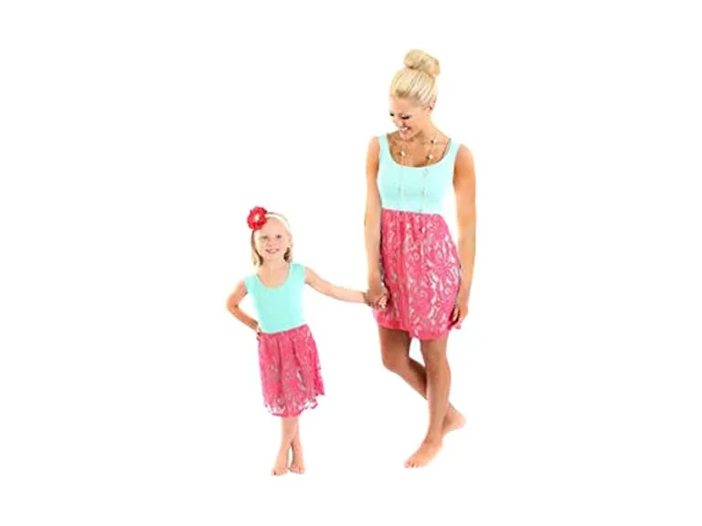 Yming Girls (7-8 Years) Mommy Me Dresses Dress