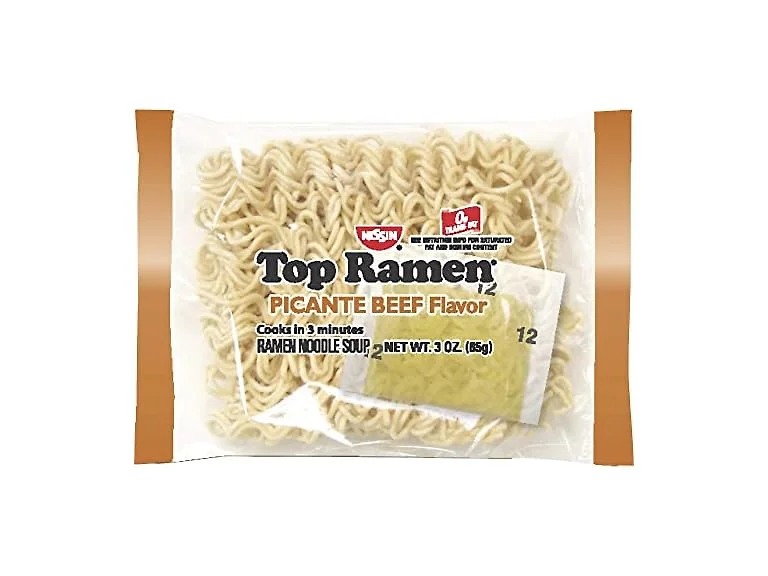 Nissin Top Ramen Picante Beef Flavor Noodle Soup