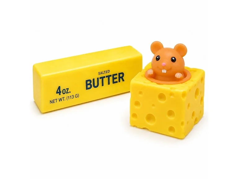 2Pk Squishy Cheese+Butter Mystery