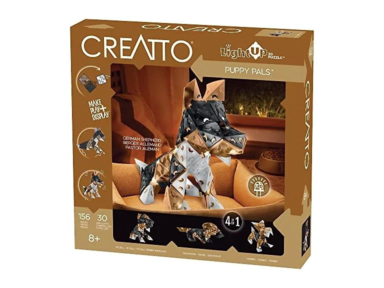 Thames & Kosmos Creatto Puppy Pals Light-Up 3D Puzzle Kit 
