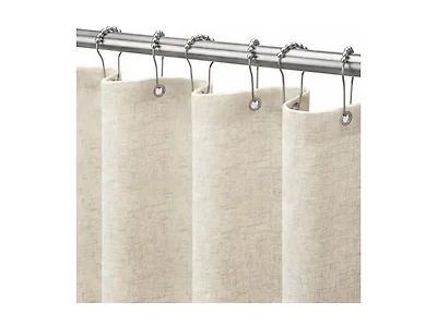 Seasonwood 72x84 Inches Linen Shower Curtain