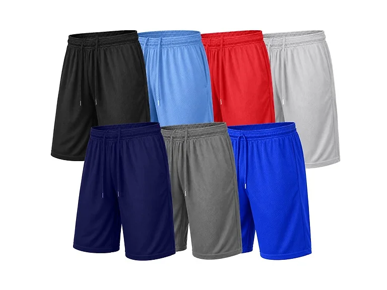 5Pk Asst Mens Active Mesh Shorts