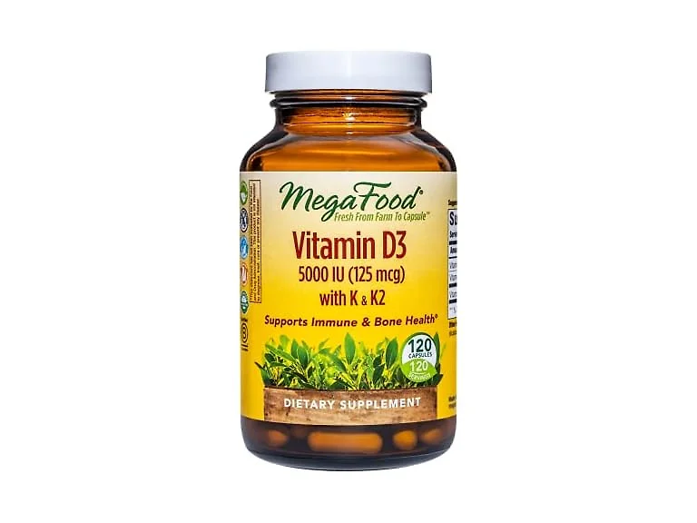 MegaFood Vitamin D3 and K2 120 Capsules