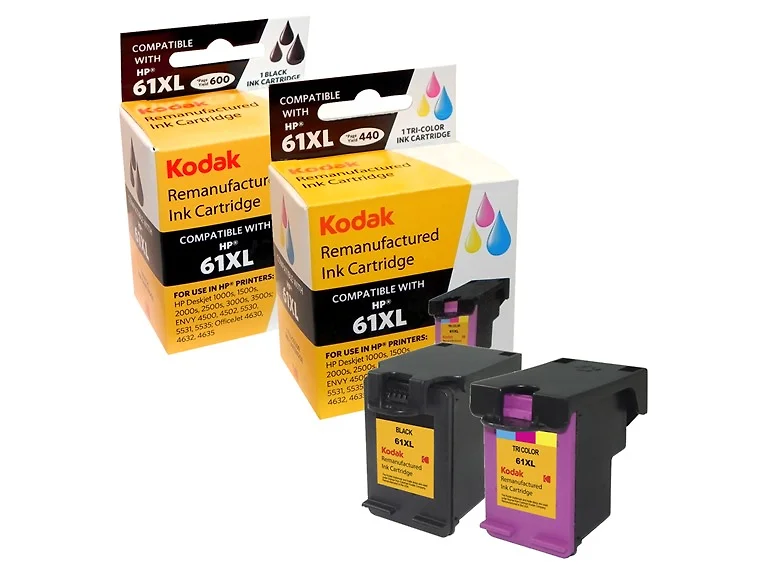 Compatible HP 61 Ink Cartridge Combo Pack (1 Black, 1 TriColor)