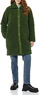Amazon Essentials Women's Oversized Teddy Sherpa Coat, Olive, Medium