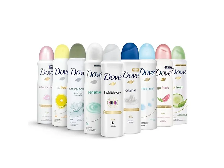 Dove Antiperspirant Spray 150ml 10 Pack