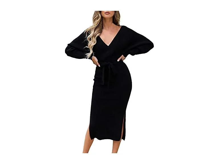 Fixmatti Women (S) Bodycon Sweater Dress Dress
