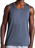 Gaiam Men’s Everyday Basic Tank Top, Standard Fit, Stretch Midweight Jersey Material, Cool Grey, Small