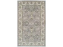 SUPERIOR Elegant Lille Collection Area Rug, 8mm Pile Height with Jute Backing, Beautiful Chic Bordered Rug Design, Anti-Static, Water-Repellent Rugs - 8ft x 10ft , Cream