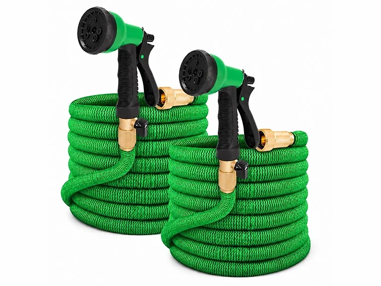 Joeys Garden 25ft Expandable Hose with 8 Function Nozzle, 2PK