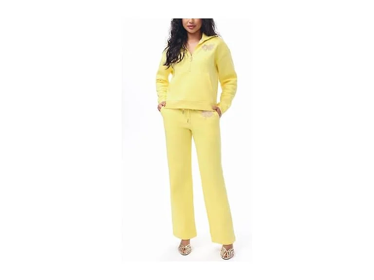 Juicy Couture Women (S) 1/4 Zip Graphic Pullo YKZ1
