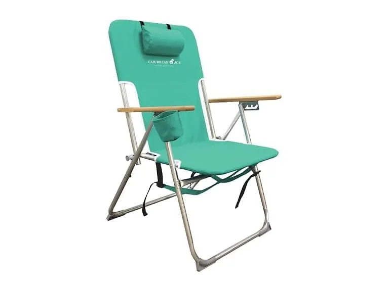 CARIBBEAN JOE Beach Chair, 4 Position (Teal)