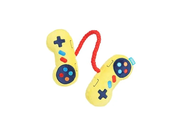 BarkBox Ate-Bit Tug Dog Toy | Plush Tug Toy with T-Shirt Rope