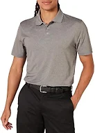 Amazon Essentials Men's Moisture Wicking Golf Polo Shirt, Short Sleeve, Slim-Fit, Quick-Dry, Medium Heather Grey Medium