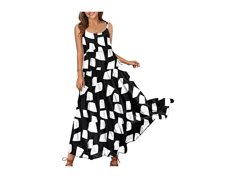 Yesno Women (XL) Summer Dresses Casual Loose Dress
