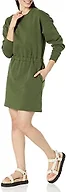 Amazon Essentials Women's Long Sleeve Sweatshirt Dress, Dark Olive, X-Small