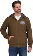 Billabong Mens Sherpa Lined Hoodie Jacket, Brown, L