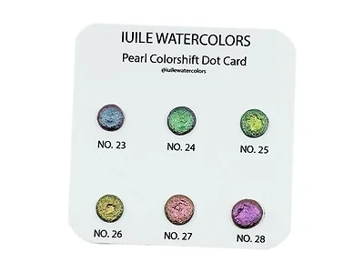 IUILE Handmade Watercolor Pearl Dot Card