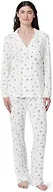 Amazon Essentials x Sofia Grainge Women's Stretch Modal Long-Sleeve Button-Front Top and Full-Length Bottom Pajama Set, Ivory Fruits, XX-Large
