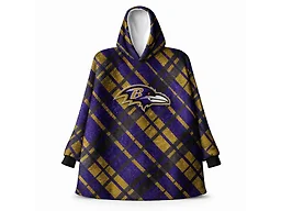 Pegasus FWD-PEG-NFL-6R27 NFL Team Cozy Sherpa Hoodie - OSFM Baltimore Ravens 