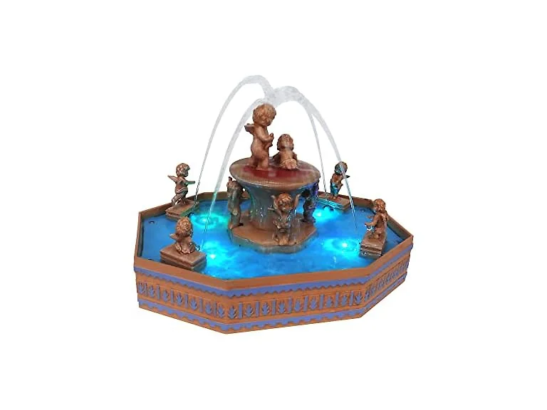 Christmas Village Fountain Scene