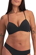 Bonds Women's Seamless Icons Wireless Bra with Stretchy Moulded Cups for Women Black