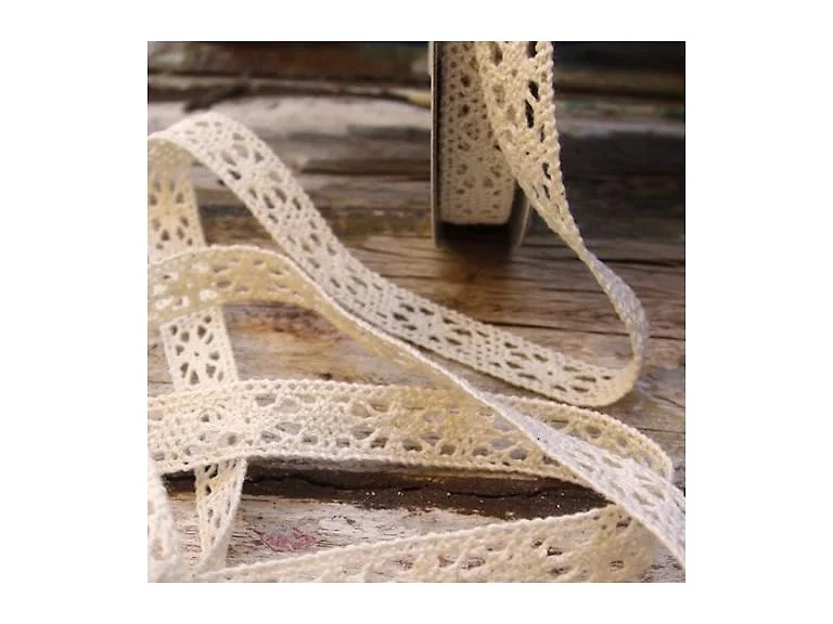 burlapfabric.com 1/2 Crochet Lace Cotton Ribbon