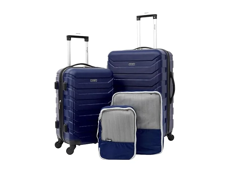 Wrangler 4 Piece Miami Luggage Set Blue