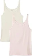 Amazon Essentials Women's Slim-Fit Thin Strap Tank, Pack of 2, Pack of 2, Oatmeal Heather/Light Pink, Large