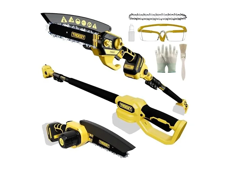 Troozy Cordless Pole Saw & Mini Chainsaw 2-in-1