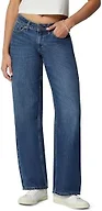 Amazon Essentials Women's Ultra Soft Low-Rise Wide Leg Jean, Stone Medium Wash, 8