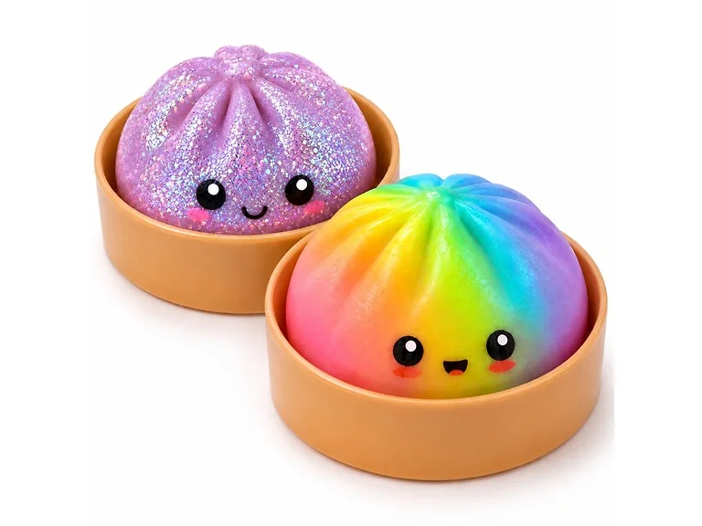 2Pk Squishy Glitter+Rainbow Dump