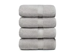 Ariv ABT 30" x 52" 4 Pk Oversized Bath Towels Platinum