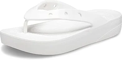 Crocs Classic Platform Women's Flip White Size 7