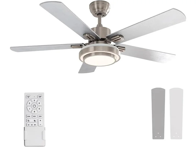 52" LED Ceiling Fan w/ Remote & Light- Choose Color