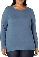 Amazon Essentials Women's Long-Sleeve Lightweight Crewneck Sweater (Available in Plus Size), Blue, X-Small