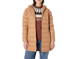 Amazon Essentials Women's Women's Lightweight Water-Resistant Hooded Puffer Coat (Available in Plus Size), Light Brown, XX-Large