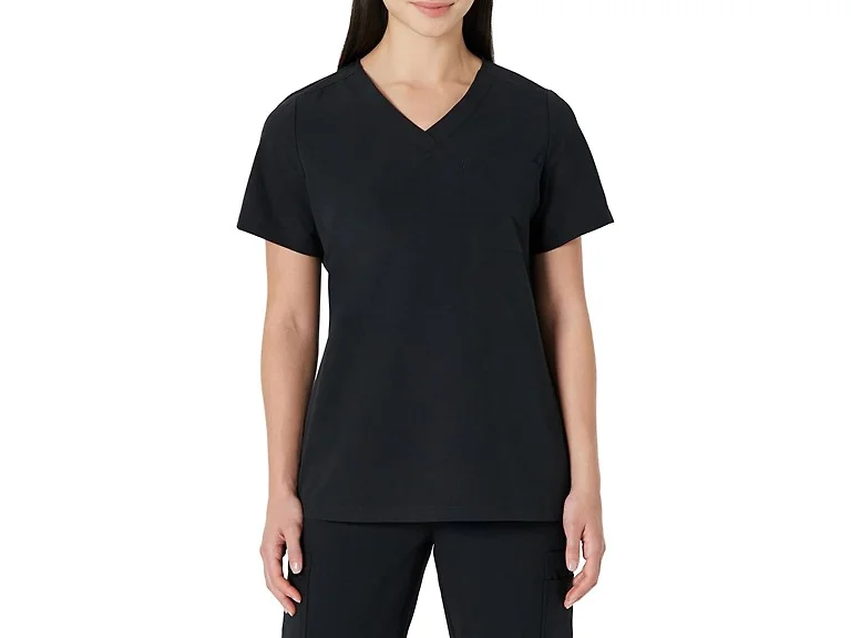 Amazon Basics Women (M) Scrubs V-neck Top Black