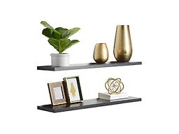 Delta FS2590BAO-2 Floating Shelves Black 36"x10"x.5" Ligh