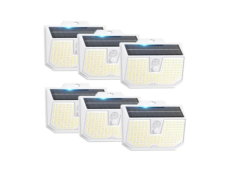 6-Pack Solar Lights Outdoor Motion Sensor, Solar Security Lights