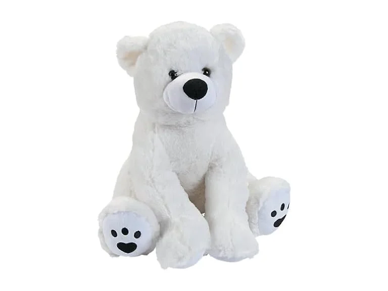 Fun Express White Plush Stuffed Polar Bear (16") 