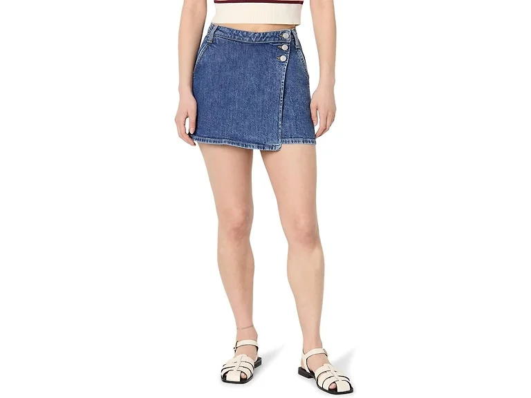 The Drop Women (34) Gabby Denim Wrap Skort