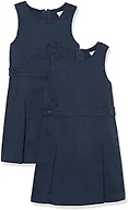 Amazon Essentials Girls' School Uniform Pleated Jumper Dress, Navy, X-Large Slim