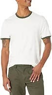 Amazon Essentials Men's Short-Sleeve Ringer T-Shirt, Dark Olive/Ivory, XX-Large Tall