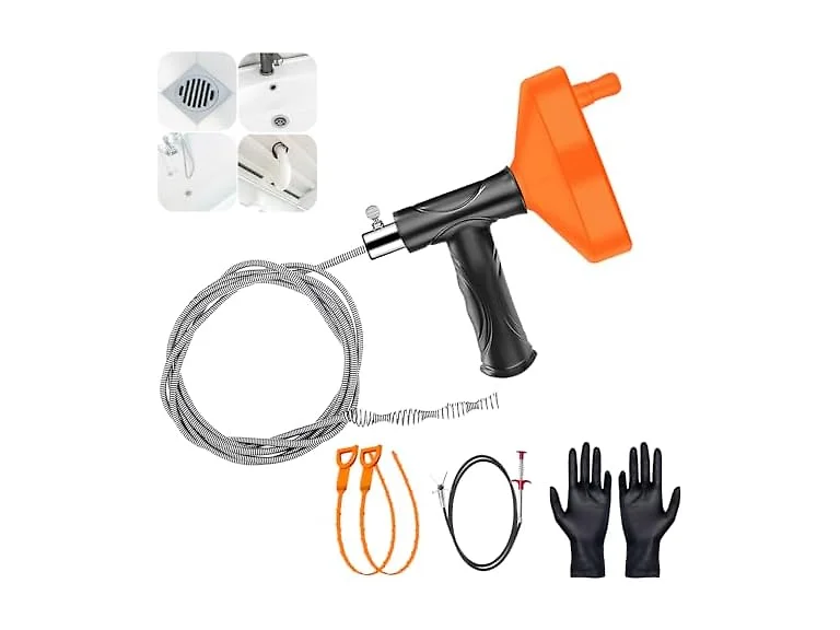 33 Ft Drain Snake Auger, Heavy Duty